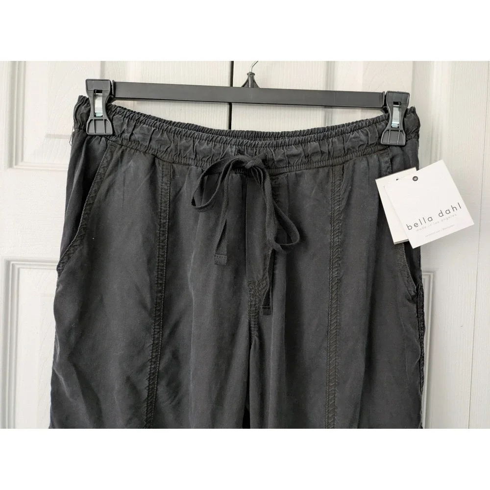 Bella Dahl Cargo‎ Jogger Track Pants Tencel Womens Size X-Small Black NWT $150